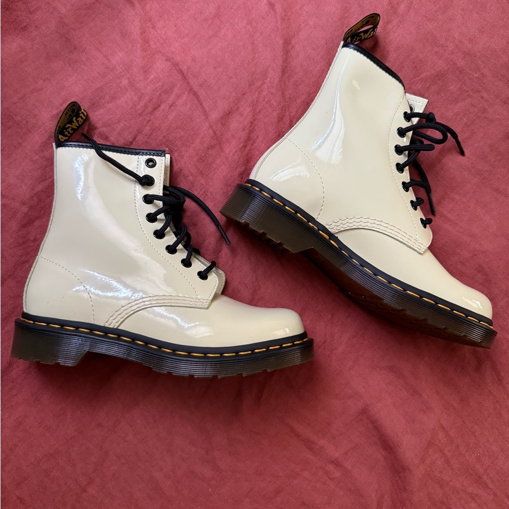 Dr. Martens Black and White Combat Boots